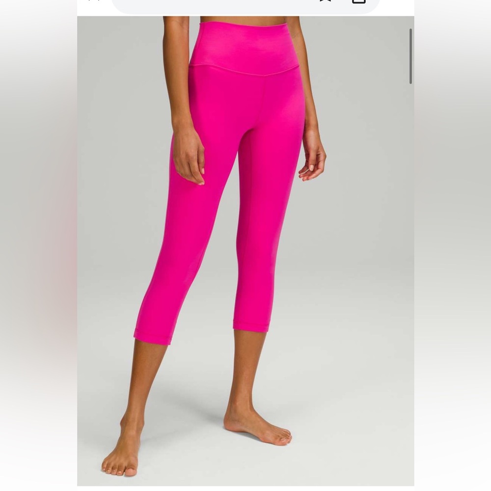 Lululemon Align High Rise Crop 21" Leggings Sonic Pink Size 2